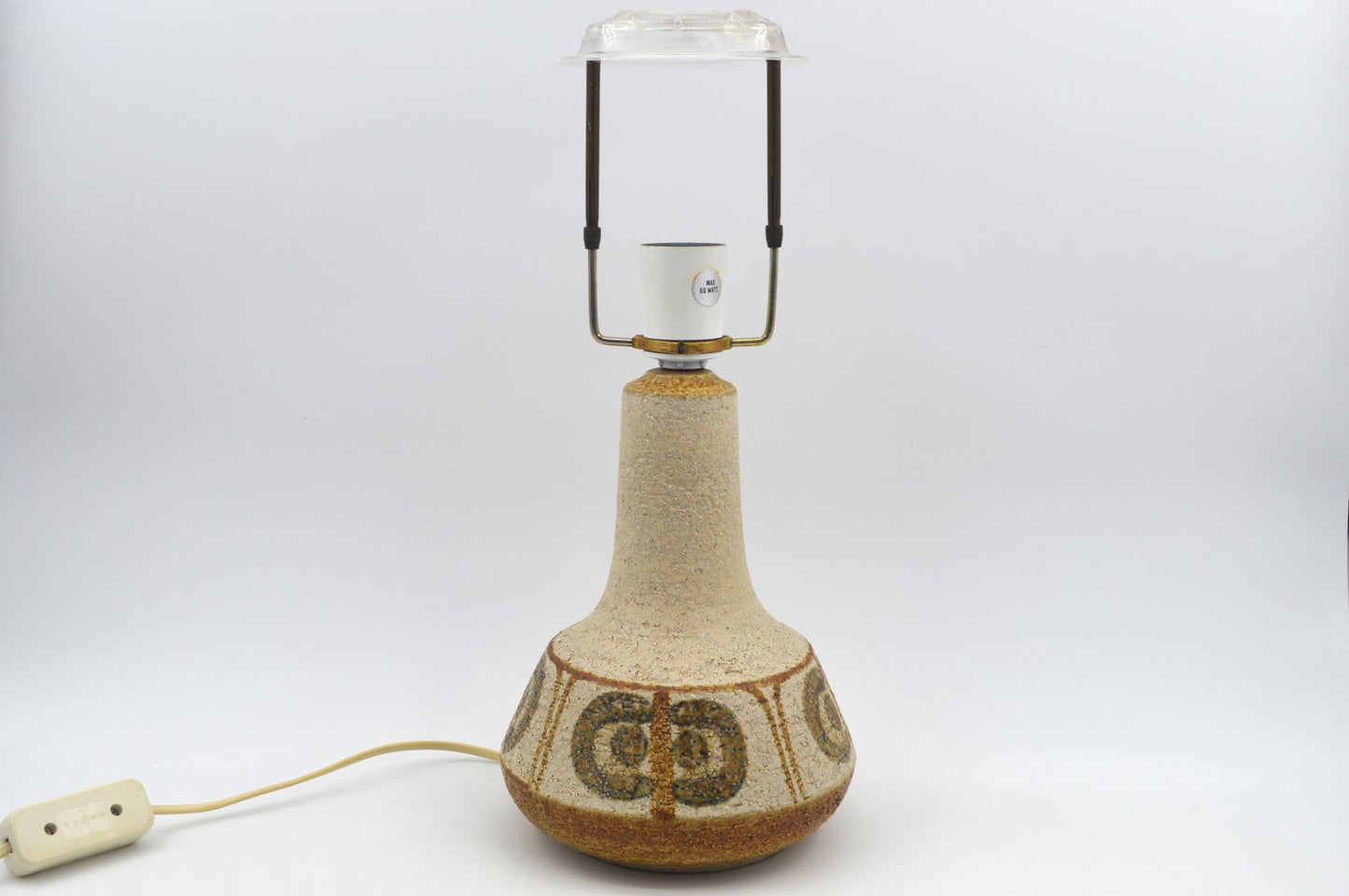 Danish Modern Svend Aage Jensen & Noomi Backhausen Søholm Stentøj Tischlampe 3062 1970s Mid-Century Modern Kunstkeramik Dänemark