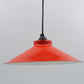 Dänische Mid-Century Schuhmacherlampe – Rot emaillierte Vintage Design Schuster Hängelampe - 1960s dänische MCM Industrie Design Pendellampe