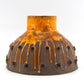 T.F. Danmark 1970s Pop-Art Hängelampe handgearbeitete Studiokeramik 1977 Fat-Lava Glasur Danish Modern Design