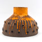 T.F. Danmark 1970s Pop-Art Hängelampe handgearbeitete Studiokeramik 1977 Fat-Lava Glasur Danish Modern Design