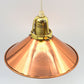 änische Mid-Century Schuhmacherlampen - Vintage Kupfer Schumacher oder Schuster Hängelampen - 1960s dänische MCM Industrie Design Pendellampen