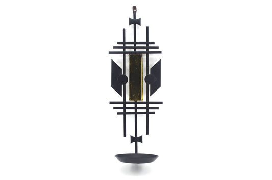 Mid-Century Dantoft Dänemark Danish Modern Metall Wandskulptur Kerzenhalter 1960s Danish Modern Design Kunsthandwerk brutalistische Skulptur