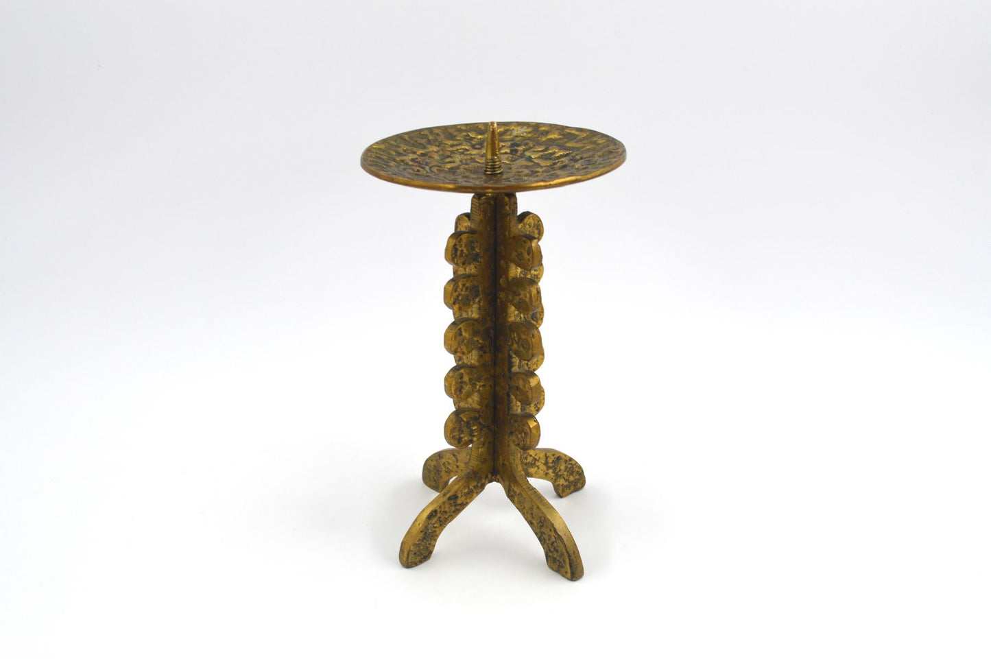 Mid-Century Brutalist Messing Lysestage Brutalistisk Design fra 1960'erne
