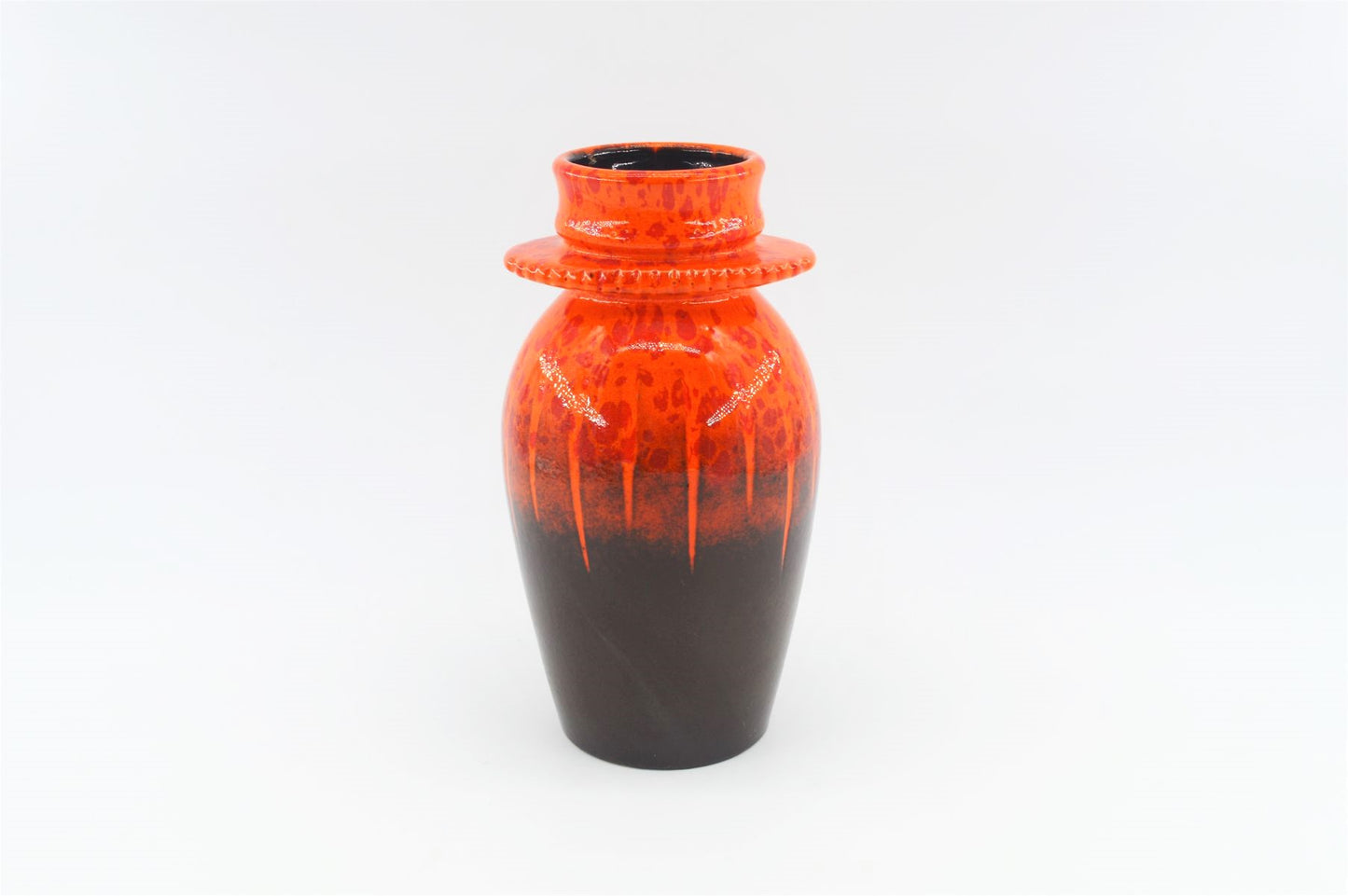 Vintage WGP Dümler & Breiden Keramik Vase 82/21 1970er Jahre Fat Lava Glasur Mid-Century Modern Pop-Art Design