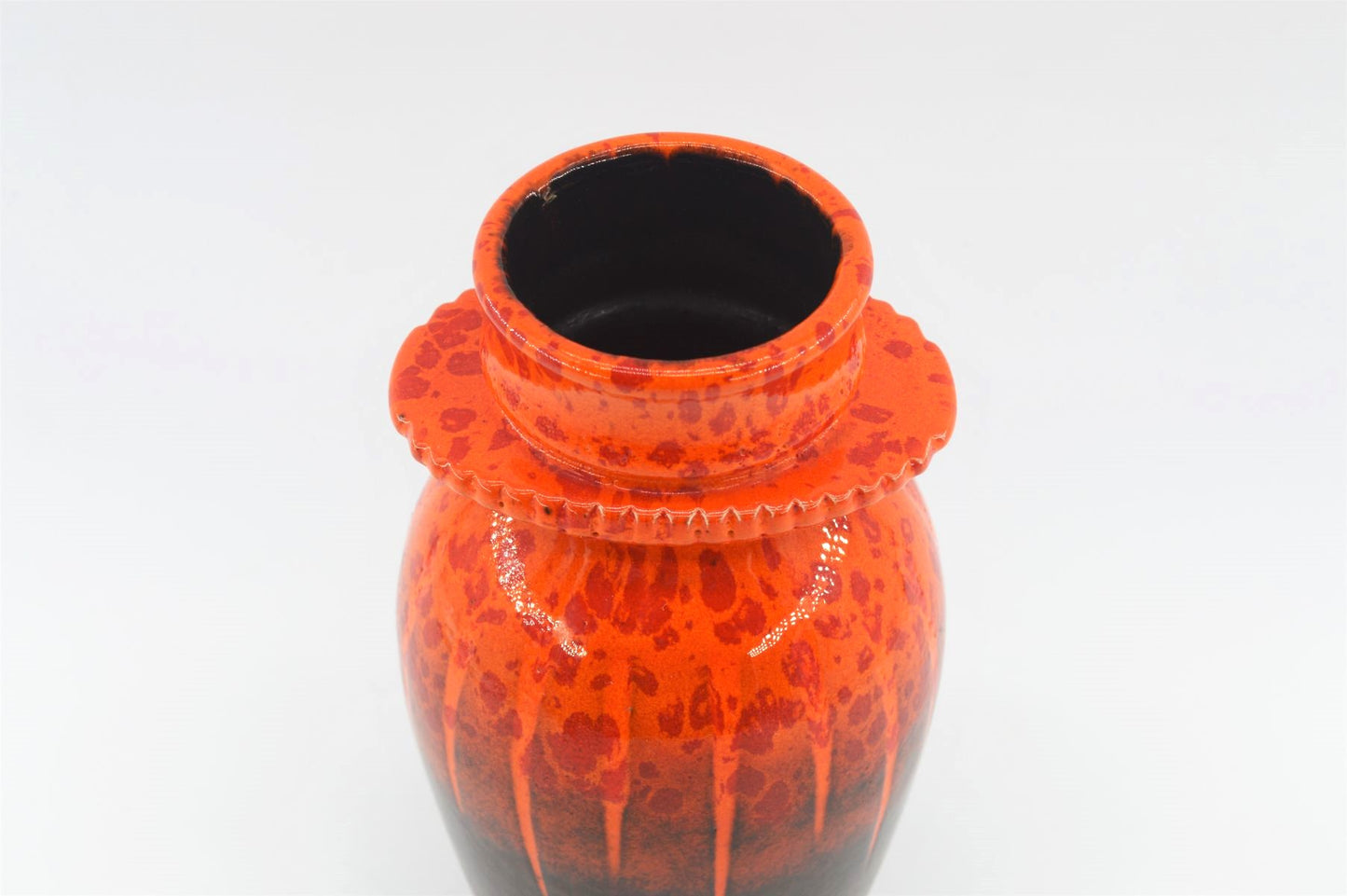 Vintage WGP Dümler & Breiden Keramik Vase 82/21 1970er Jahre Fat Lava Glasur Mid-Century Modern Pop-Art Design