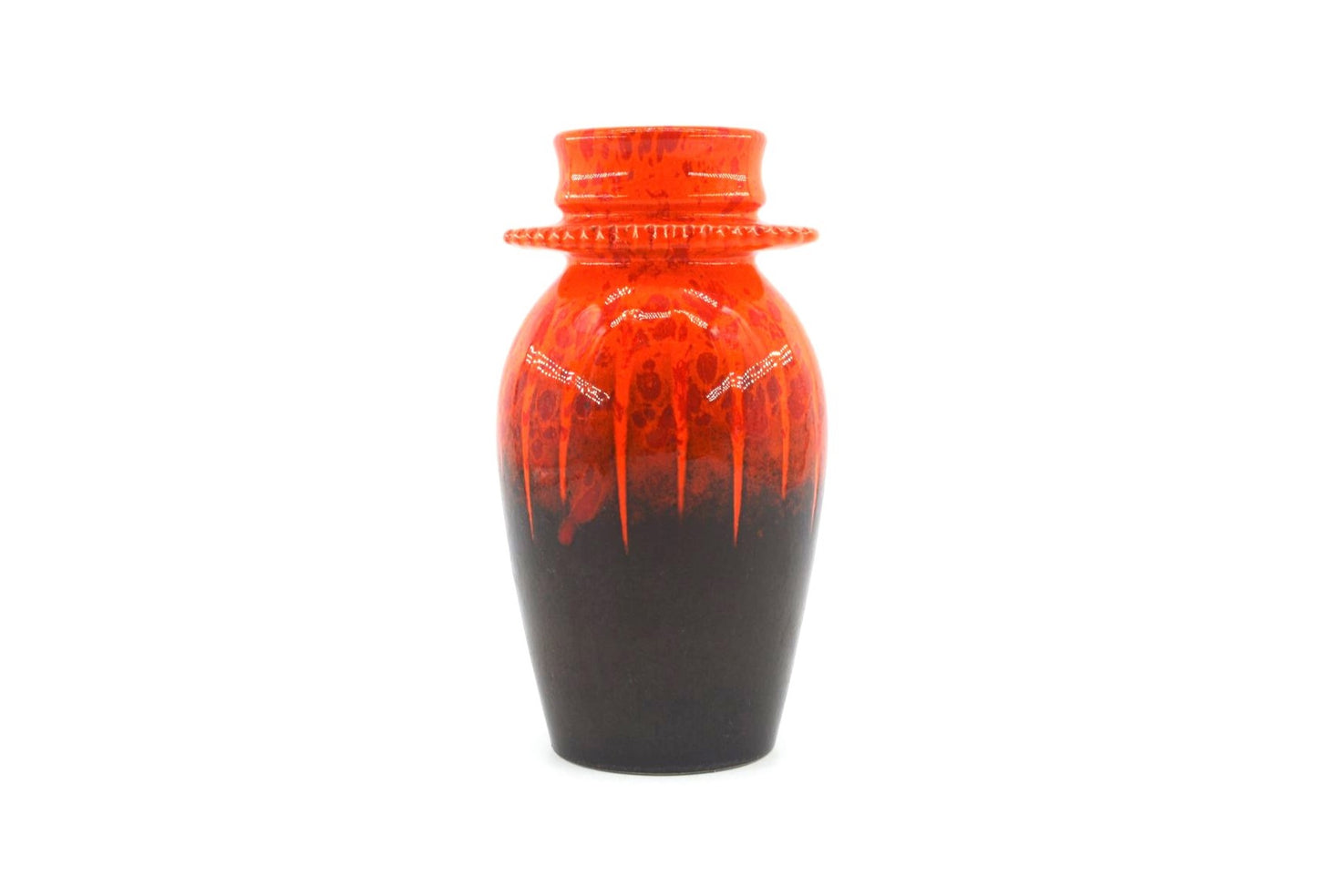 Vintage WGP Dümler & Breiden Keramik Vase 82/21 1970er Jahre Fat Lava Glasur Mid-Century Modern Pop-Art Design