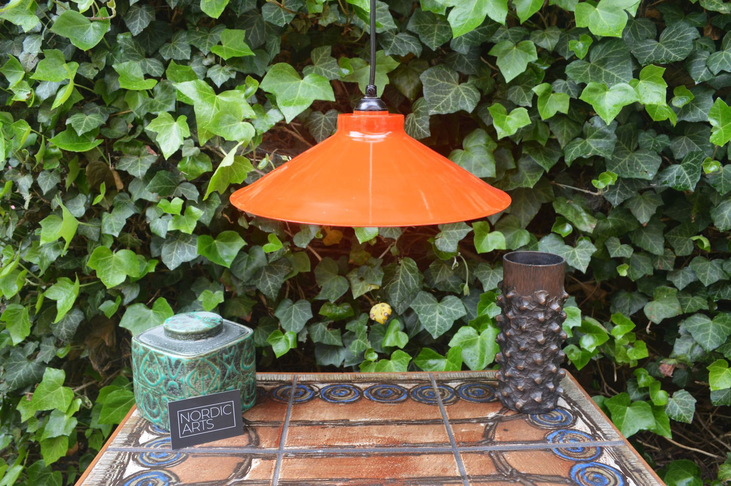 Dänische Mid-Century Schuhmacherlampe – Rot emaillierte Vintage Design Schuster Hängelampe - 1960s dänische MCM Industrie Design Pendellampe