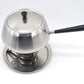 Vintage Spring Culinox Edelstahl Fondue Set mit Fondue Topf, Brenner und Ständer, Original 1980s Mid-Century Schweizer Design Fondue