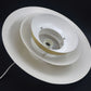 1970s goldene Jeka Metaltryk A/S Denmark Designlampe 1007-H Kurt Wiborg Design – dänische MCM Design Hängelampe