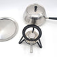 Vintage Spring Culinox Edelstahl Fondue Set mit Fondue Topf, Brenner und Ständer, Original 1980s Mid-Century Schweizer Design Fondue