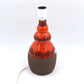 Mid-Century signierte Jysk Keramik Lampe mit intensiver Fat-Lava Glasur 1970s zeitgenössische dänische Mid-Century Modern Kunstkeramik Lampe