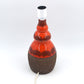 Mid-Century signierte Jysk Keramik Lampe mit intensiver Fat-Lava Glasur 1970s zeitgenössische dänische Mid-Century Modern Kunstkeramik Lampe
