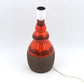 Mid-Century signierte Jysk Keramik Lampe mit intensiver Fat-Lava Glasur 1970s zeitgenössische dänische Mid-Century Modern Kunstkeramik Lampe