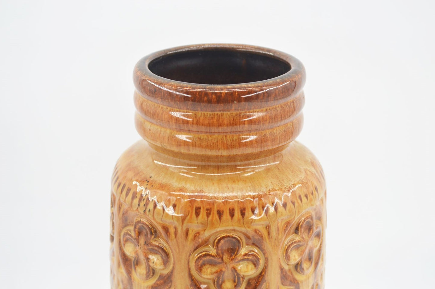 Mid-Century WGP Scheurich Keramik Vase 289-27 1970er Jahre Vintage Fat-Lava Glasur Pop-Art Bodenvase Westdeutsche Kunstkeramik