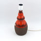 Mid-Century signierte Jysk Keramik Lampe mit intensiver Fat-Lava Glasur 1970s zeitgenössische dänische Mid-Century Modern Kunstkeramik Lampe