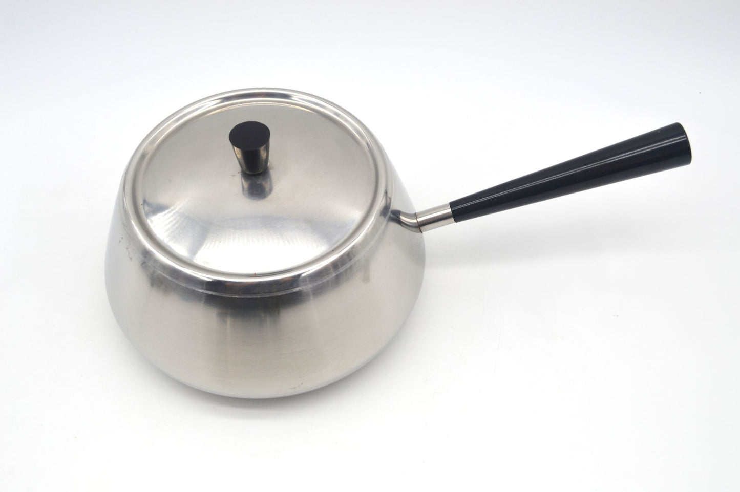 Vintage Spring Culinox Edelstahl Fondue Set mit Fondue Topf, Brenner und Ständer, Original 1980s Mid-Century Schweizer Design Fondue