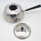 Vintage Spring Culinox Edelstahl Fondue Set mit Fondue Topf, Brenner und Ständer, Original 1980s Mid-Century Schweizer Design Fondue