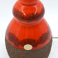 Mid-Century signierte Jysk Keramik Lampe mit intensiver Fat-Lava Glasur 1970s zeitgenössische dänische Mid-Century Modern Kunstkeramik Lampe