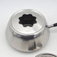 Vintage Spring Culinox Edelstahl Fondue Set mit Fondue Topf, Brenner und Ständer, Original 1980s Mid-Century Schweizer Design Fondue