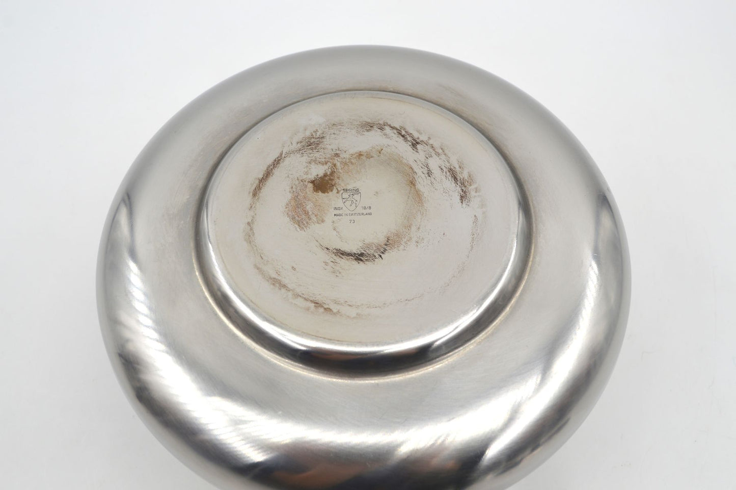 Vintage Spring Culinox Edelstahl Fondue Set mit Fondue Topf, Brenner und Ständer, Original 1980s Mid-Century Schweizer Design Fondue