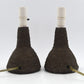 Vintage Brutalistische dänische Studiokeramik Tischlampen mit Signatur 1960s zeitgenössische dänische Kunstkeramik Unikate