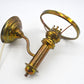 Antike Petroleum Wandlampe mit Opalglas Lampenschirm dänisches Mid-Century Design 1960s Petroleum Lampe Danish Design Designlampe