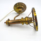 Antike Petroleum Wandlampe mit Opalglas Lampenschirm dänisches Mid-Century Design 1960s Petroleum Lampe Danish Design Designlampe