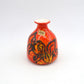 Vintage WGP Bay Keramik Fat-Lava Keramik Vase 22-12 Bodo Mans Design 1970s westdeutsche Keramik Vase mit rot-gelber Fat-Lava Glasur Pop-Art Design