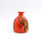 Vintage WGP Bay Keramik Fat-Lava Keramik Vase 22-12 Bodo Mans Design 1970s westdeutsche Keramik Vase mit rot-gelber Fat-Lava Glasur Pop-Art Design