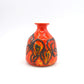 Vintage WGP Bay Keramik Fat-Lava Keramik Vase 22-12 Bodo Mans Design 1970s westdeutsche Keramik Vase mit rot-gelber Fat-Lava Glasur Pop-Art Design