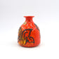 Vintage WGP Bay Keramik Fat-Lava Keramik Vase 22-12 Bodo Mans Design 1970s westdeutsche Keramik Vase mit rot-gelber Fat-Lava Glasur Pop-Art Design
