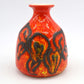 Vintage WGP Bay Keramik Fat-Lava Keramik Vase 22-12 Bodo Mans Design 1970s westdeutsche Keramik Vase mit rot-gelber Fat-Lava Glasur Pop-Art Design