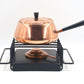Original 1980s Vintage Spring Culinox Kupfer Fondue Set mit Fondue Topf, Brenner und Ständer, Mid-Century Made in Switzerland - Schweizer Design Geschirr
