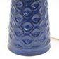 Vintage Lauritz Hjoth Bornholm MCM Tischlampe mit geometrischem Dekor Dänemark 1950s Danish Modern handgearbeitete Kunstkeramik