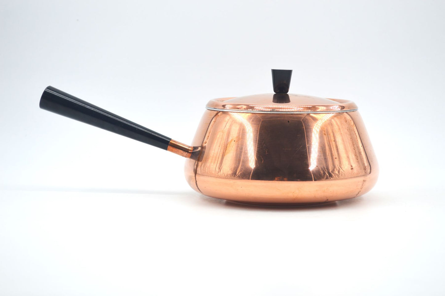 Original 1980s Vintage Spring Culinox Kupfer Fondue Set mit Fondue Topf, Brenner und Ständer, Mid-Century Made in Switzerland - Schweizer Design Geschirr
