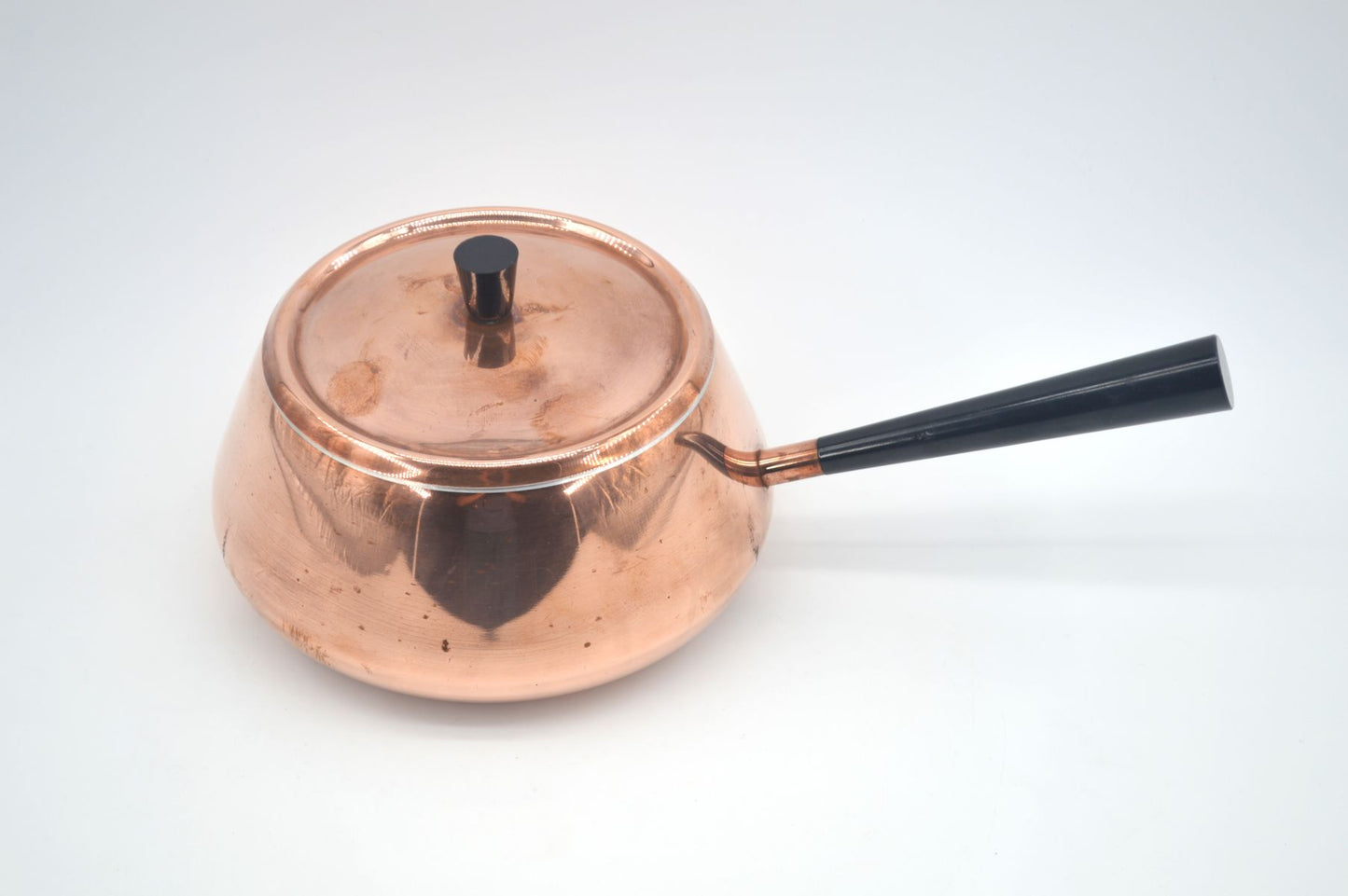 Original 1980s Vintage Spring Culinox Kupfer Fondue Set mit Fondue Topf, Brenner und Ständer, Mid-Century Made in Switzerland - Schweizer Design Geschirr