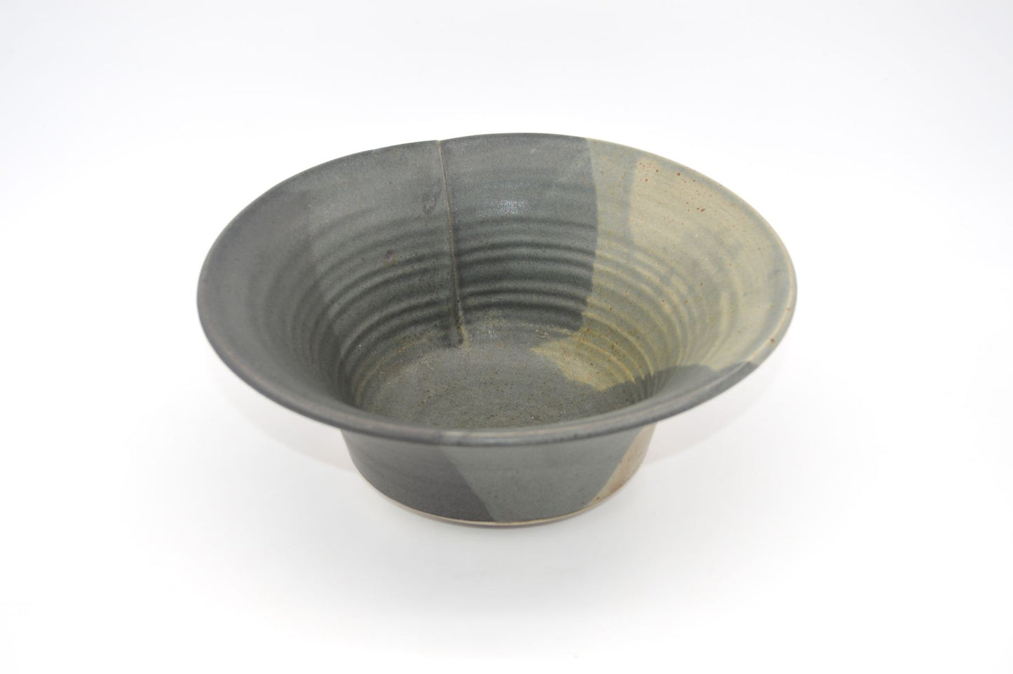 Große modernistische Aage Würtz Denmark Studiokeramik Schale – 1980s dänische moderne Mid-Century Kunstkeramik – handgearbeitete Keramikschale