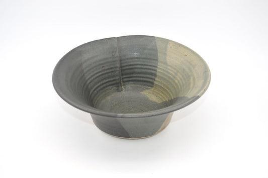 Große modernistische Aage Würtz Denmark Studiokeramik Schale – 1980s dänische moderne Mid-Century Kunstkeramik – handgearbeitete Keramikschale