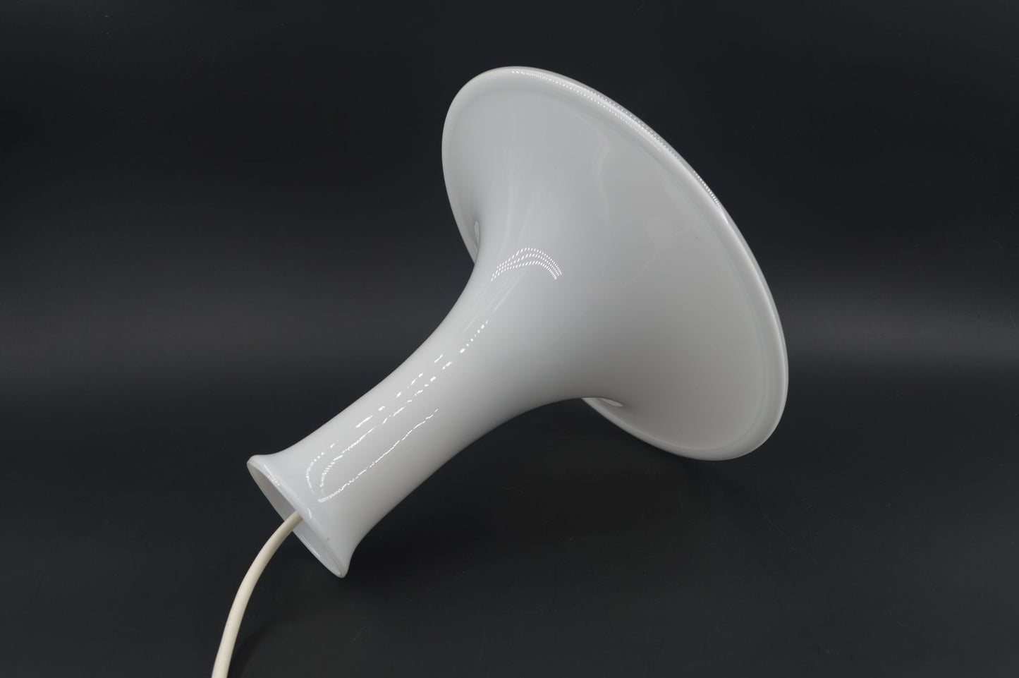 Royal Copenhagen Mandarin Pendel Designlampen – Michael Band für Holmegaard Designlampe 1980s Design Opalglas Hängelampe – dänischer Mid-Century Designklassiker