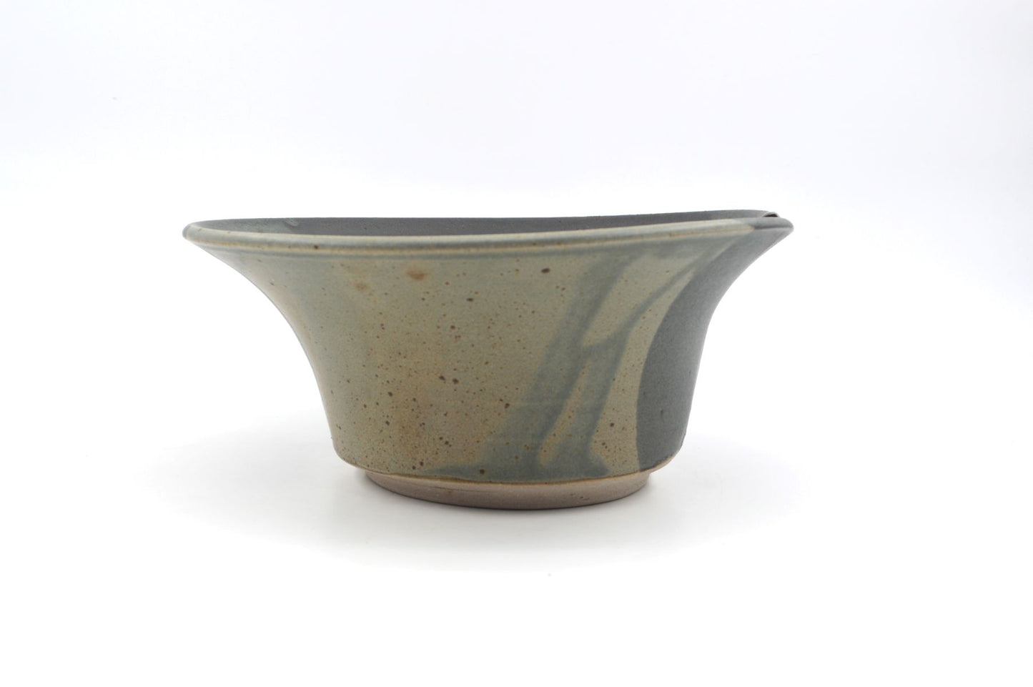 Große modernistische Aage Würtz Denmark Studiokeramik Schale – 1980s dänische moderne Mid-Century Kunstkeramik – handgearbeitete Keramikschale