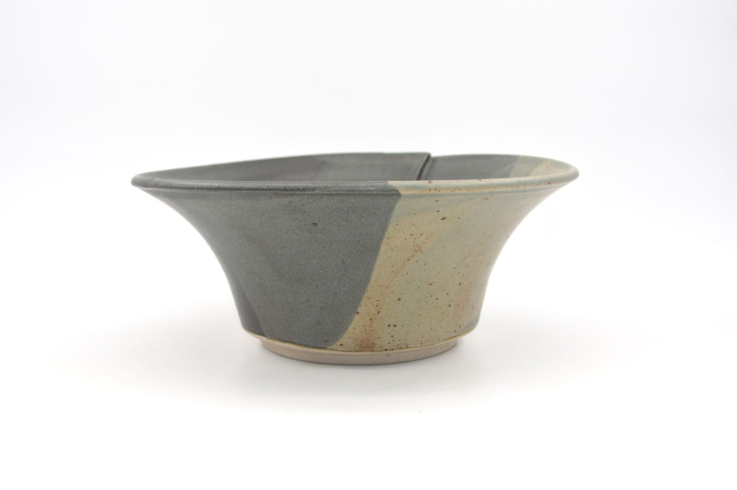 Große modernistische Aage Würtz Denmark Studiokeramik Schale – 1980s dänische moderne Mid-Century Kunstkeramik – handgearbeitete Keramikschale
