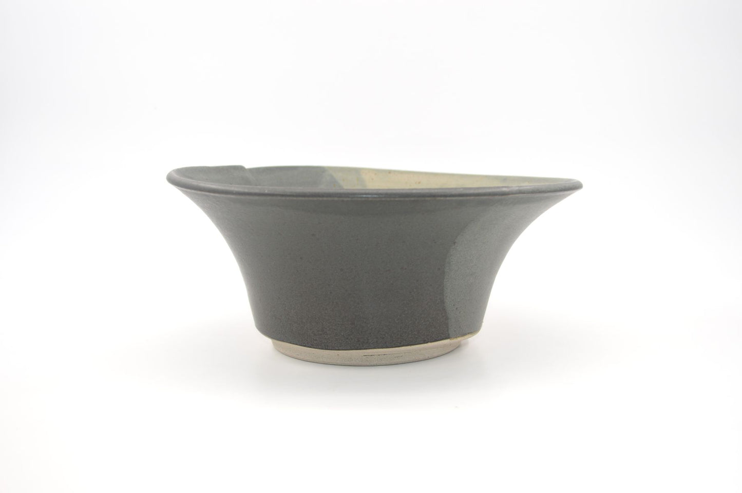 Große modernistische Aage Würtz Denmark Studiokeramik Schale – 1980s dänische moderne Mid-Century Kunstkeramik – handgearbeitete Keramikschale