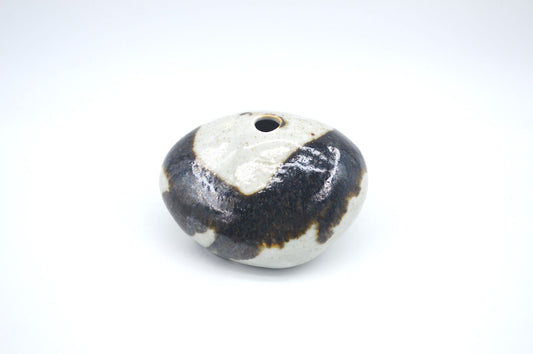 Organische Peter Guggenbühler Mid-Century Studiokeramik Ikebana Vase 1960s WGP westdeutsche Kunstkeramik MCM Fat-Lava Glasur