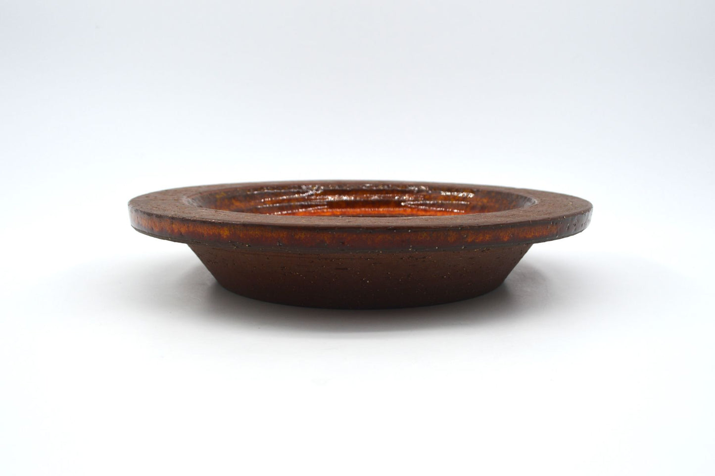 Große Vintage Michael Andersen Bornholm Keramik Schale 6140-3 handgearbeitete Studiokeramik mit roter Fat-Lava Glasur MCM Design 1960s Danish Modern Kunstkeramik