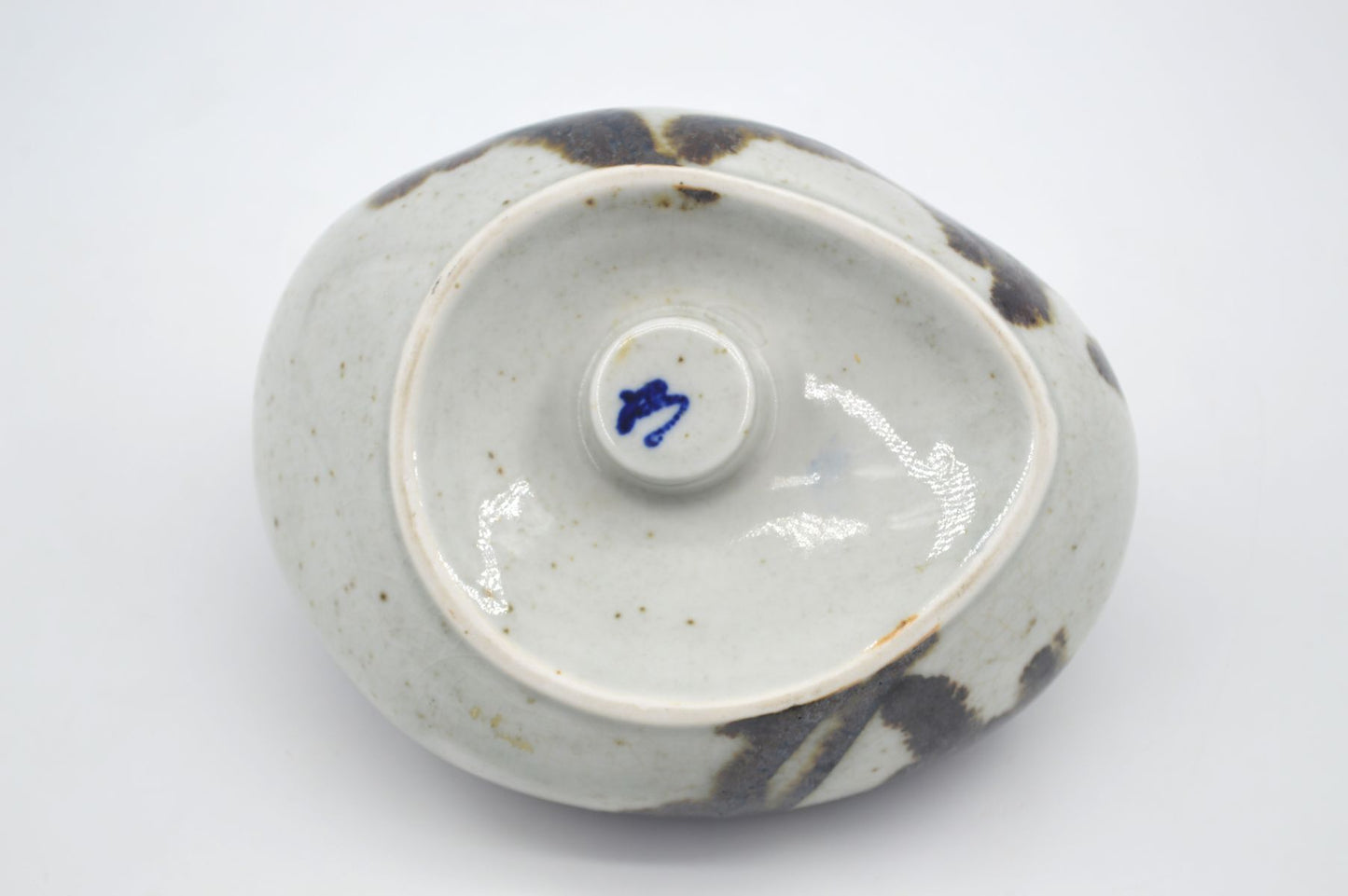 Organische Peter Guggenbühler Mid-Century Studiokeramik Ikebana Vase 1960s WGP westdeutsche Kunstkeramik MCM Fat-Lava Glasur