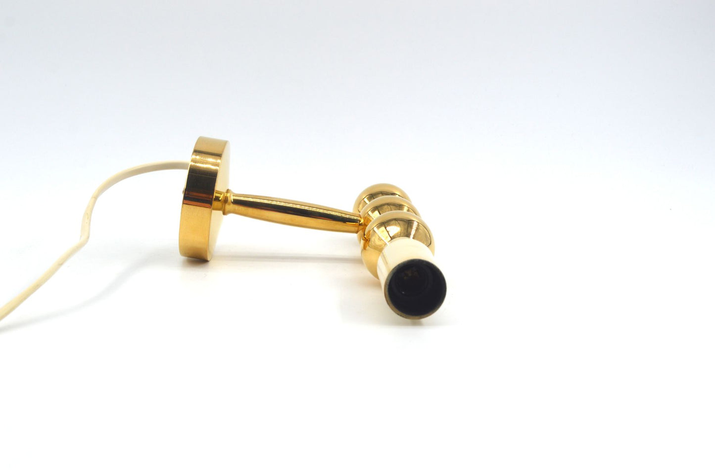 Seltene Vintage Design Asmussen Danmark 24 Karat vergoldete Designlampen Hugo Asmussen Design 1970s dänische Designklassiker – dänische Design Wandlampen