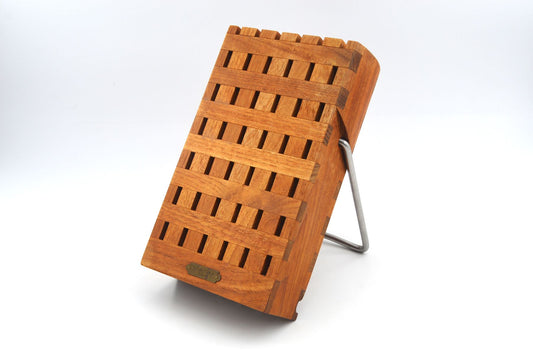 Seltener Mid-Century Trip Trap Danmark Design Teakholz Messerblock  1970s Danish Modern Design – zeitgenössisches dänisches Vintage MCM Design