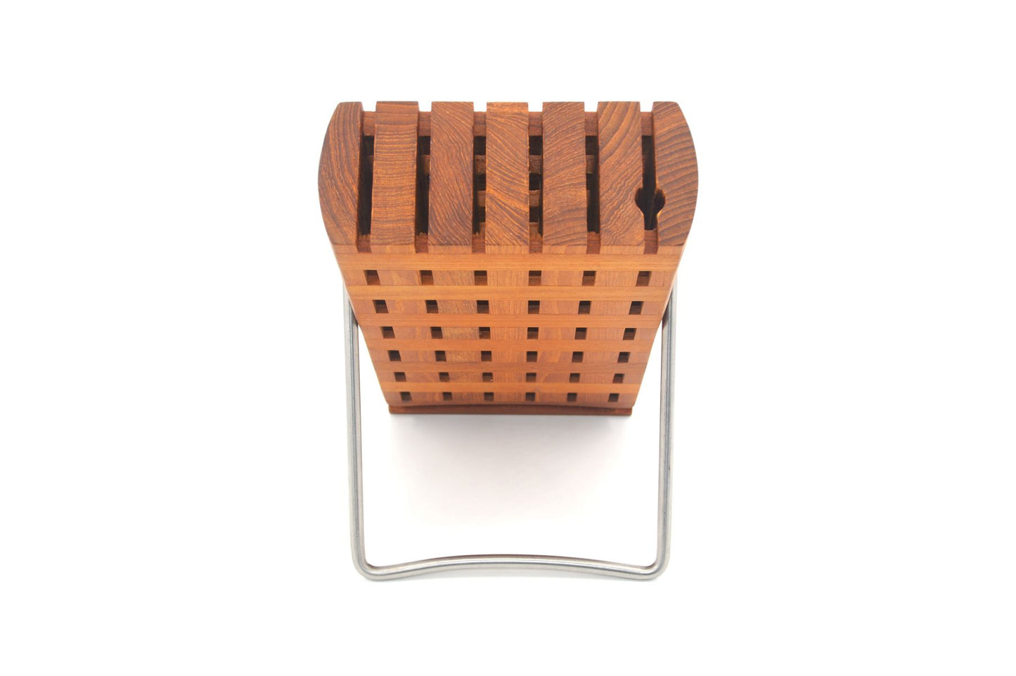 Seltener Mid-Century Trip Trap Danmark Design Teakholz Messerblock  1970s Danish Modern Design – zeitgenössisches dänisches Vintage MCM Design