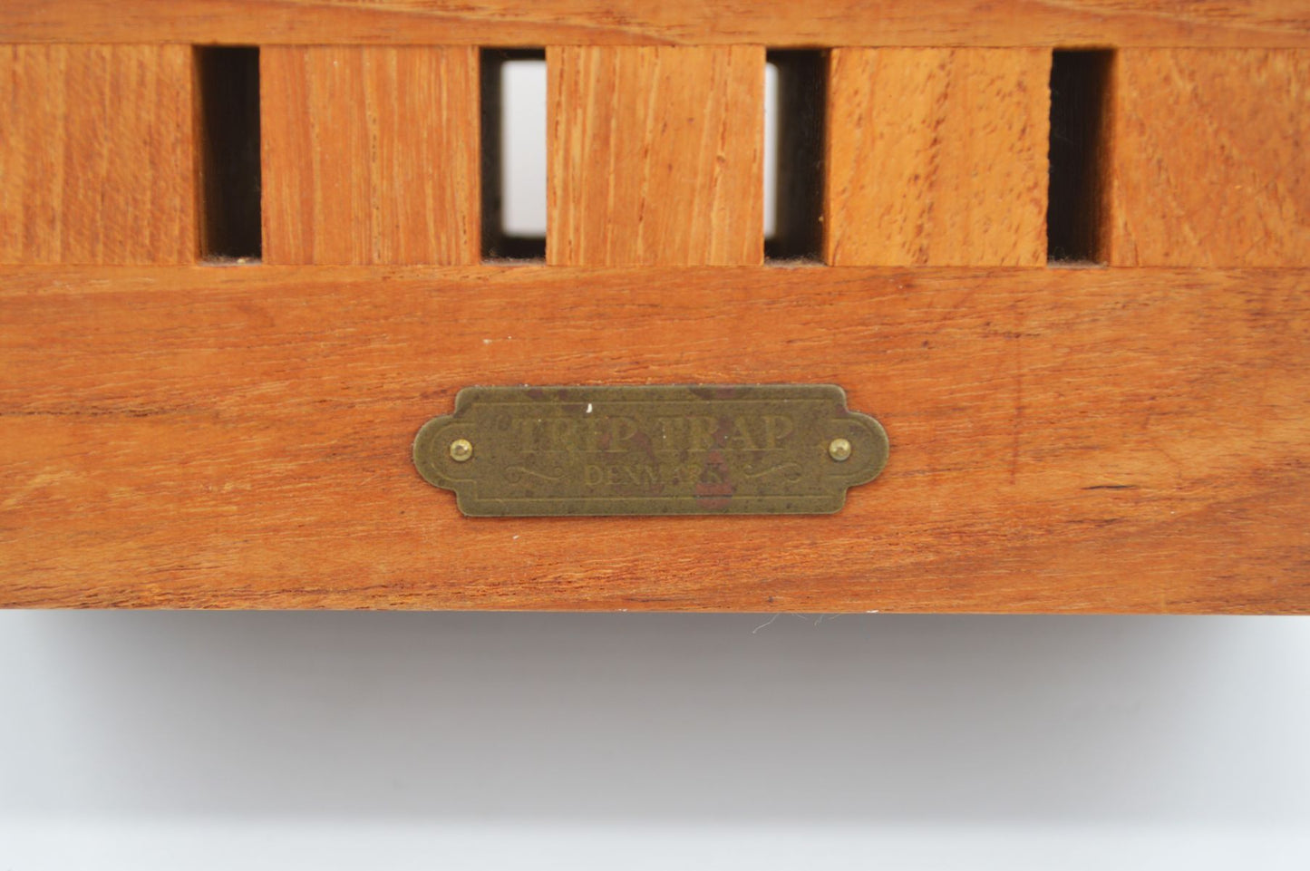 Seltener Mid-Century Trip Trap Danmark Design Teakholz Messerblock  1970s Danish Modern Design – zeitgenössisches dänisches Vintage MCM Design