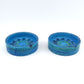 Seltener 1960s Vintage Rimini Blue Bitossi Keramik Aschenbecher 87-62 Design Aldo Londi Mid-Century Modern Design - blauer Fat-Lava Designklassiker